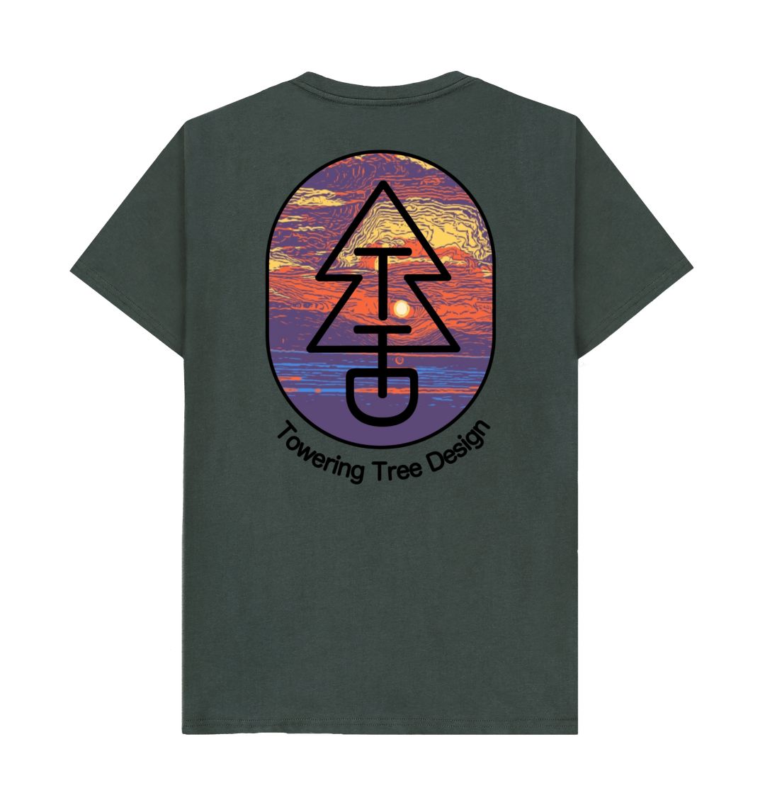 Dark Grey Tree Tee - Channel Sunset